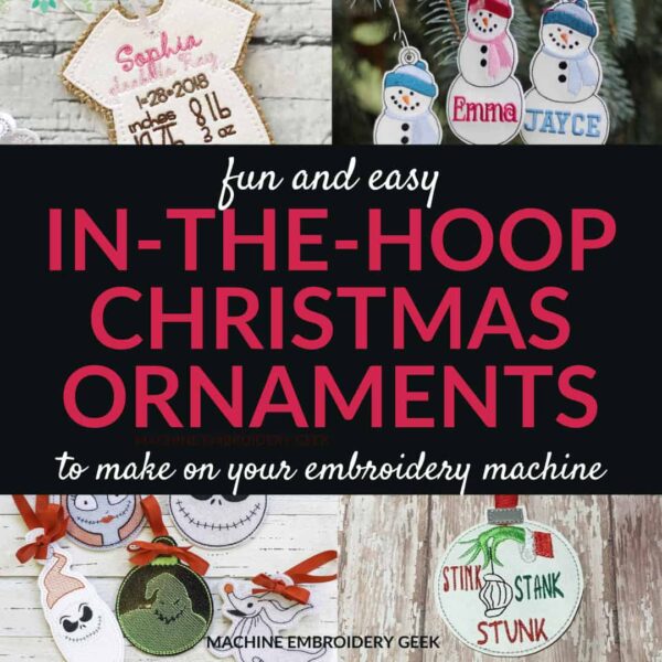 An inthehoop Christmas ornament for anyone Machine Embroidery Geek