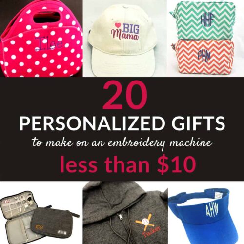 20 personalized gifts to make on your embroidery machine for under $10