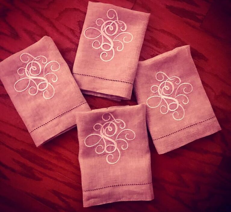 How to embroider on napkins Machine Embroidery Geek