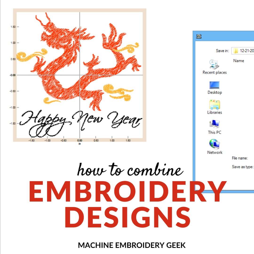 how to combine embroidery designs