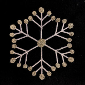 Modern snowflake machine embroidery design
