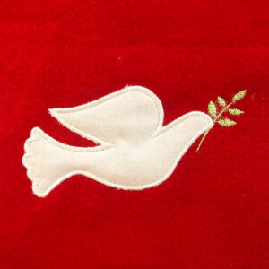 Dove of peace machine appliqué design perfect for holiday decor