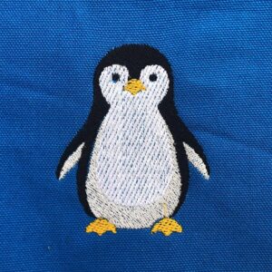 Penguin machine embroidery design