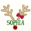 reindeer face appliqué for personalization