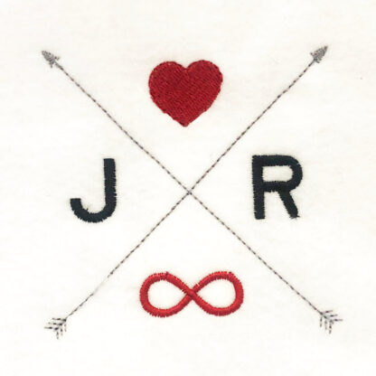 customizable arrows with heart and infinity sign