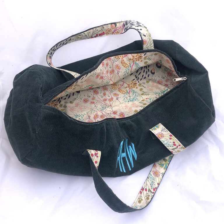 How to make a monogrammed duffel bag Machine Embroidery Geek