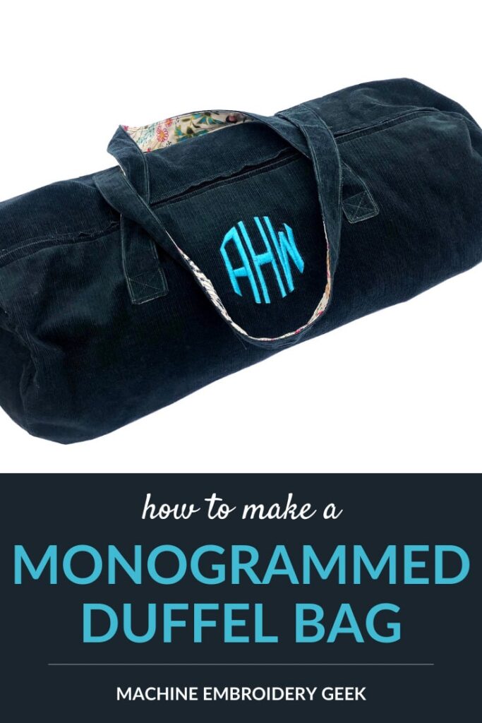 how to make a monogrammed duffel bag