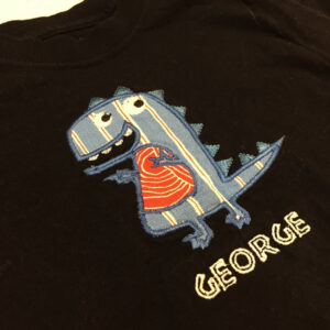 Fun and funky dinosaur appliqué