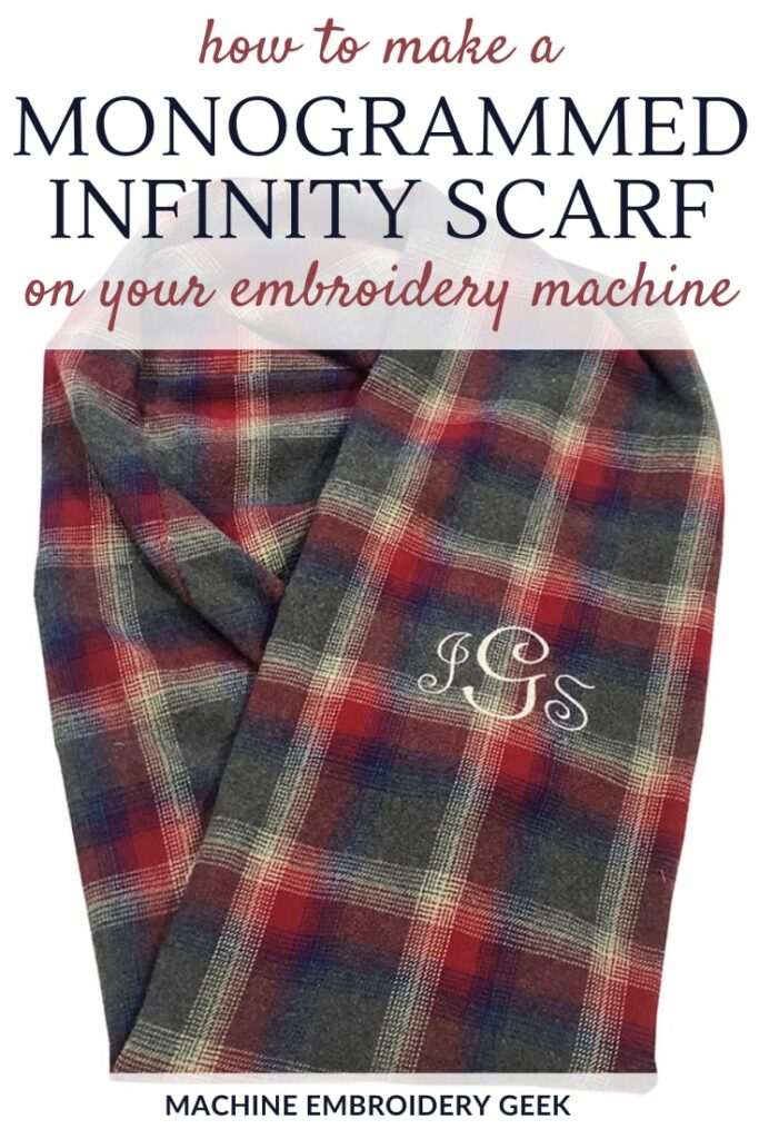 how to make a monogrammed infinity scarf
