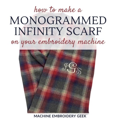 How to make a monogrammed infinity scarf