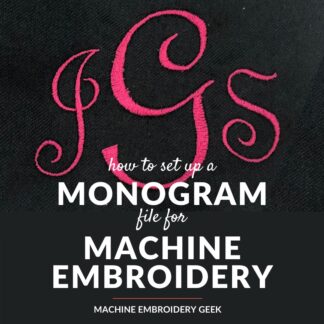 How to set up a monogram for machine embroidery