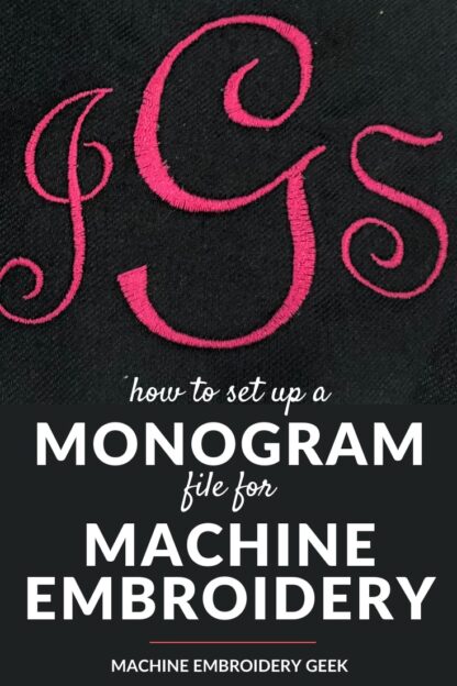 How to set up a monogram for machine embroidery