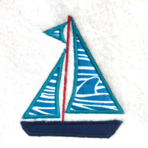 Sweet sailboat appliqué design