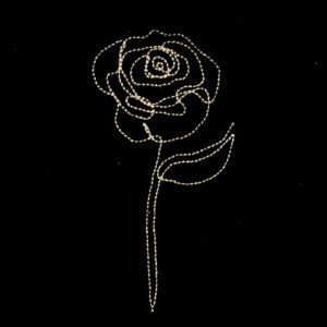 Rose sketch redwork machine embroidery design