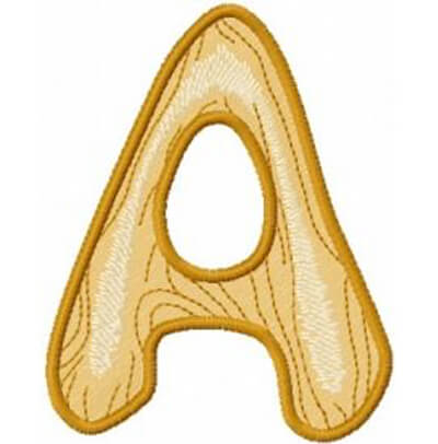 wooden applique letters