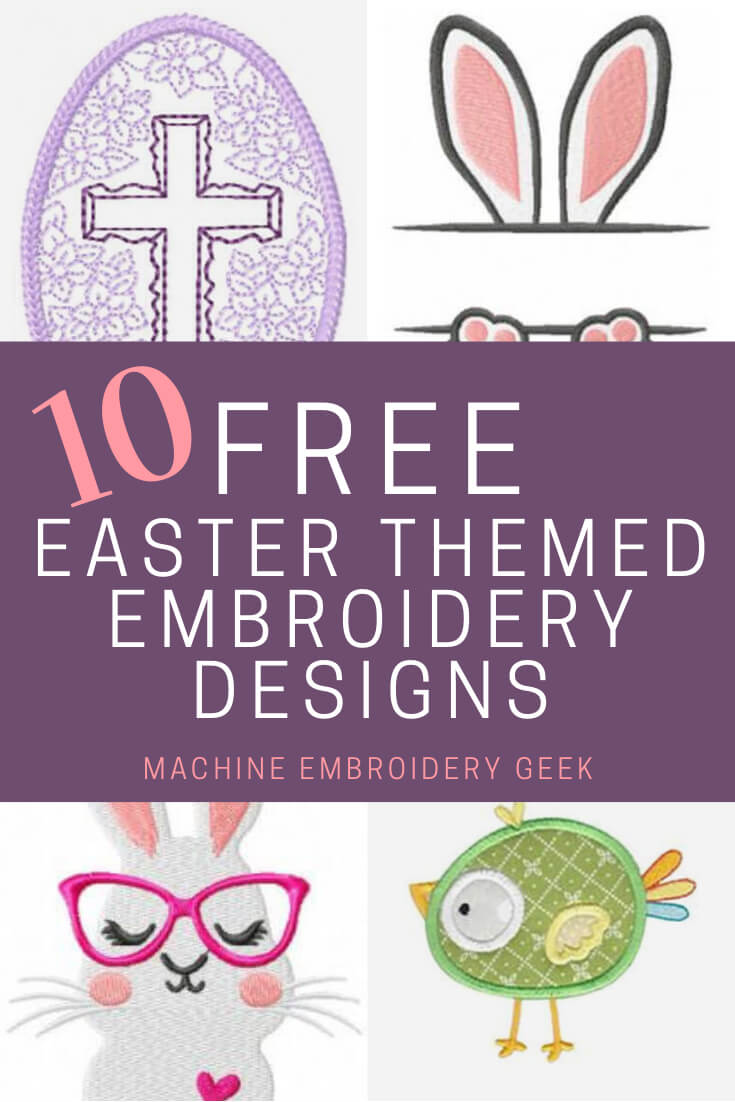 10 Free Easter Embroidery Designs Machine Embroidery Geek