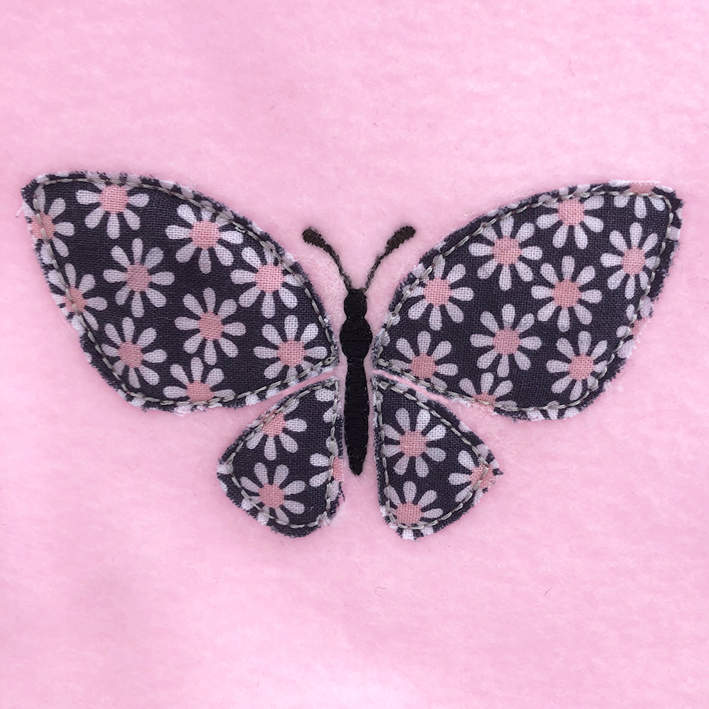 Butterfly raw edge appliqué design - Machine Embroidery Geek