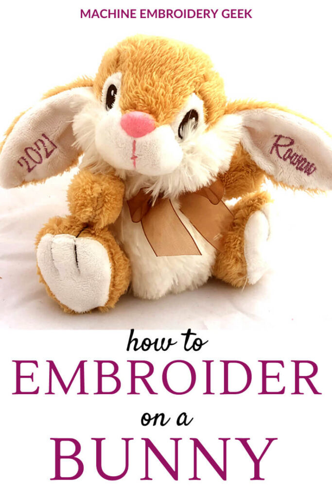 How to embroider on a bunny