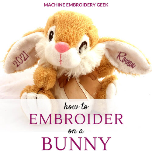 How to embroider on a bunny