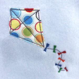 Kite raw edge appliqué design