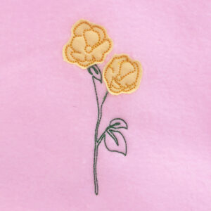 Modern daffodil raw edge appliqué design