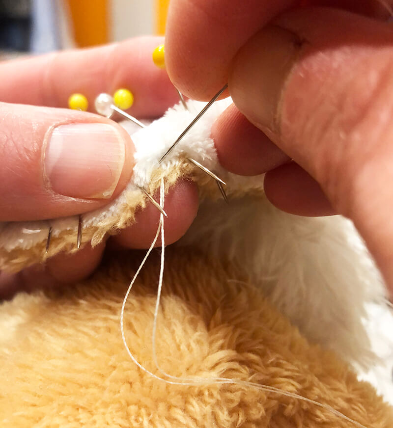 stitching the ear back together