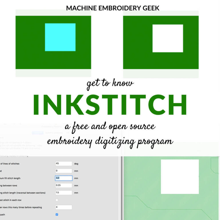 Ink/Stitch a free embroidery digitizing program