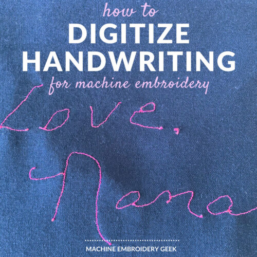 how to digitize handwriting for machine embroidery