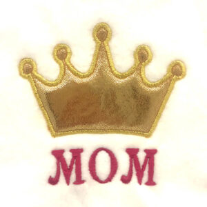 mom with crown machine appliqué design