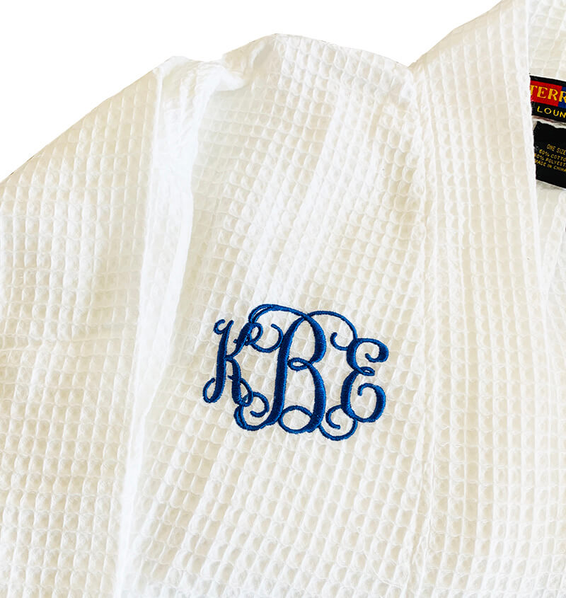 monogrammed robe