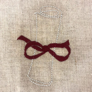 Diploma machine embroidery design