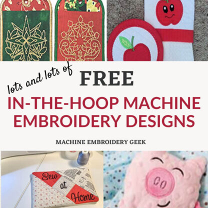 Free in-the-hoop embroidery designs - Machine Embroidery Geek