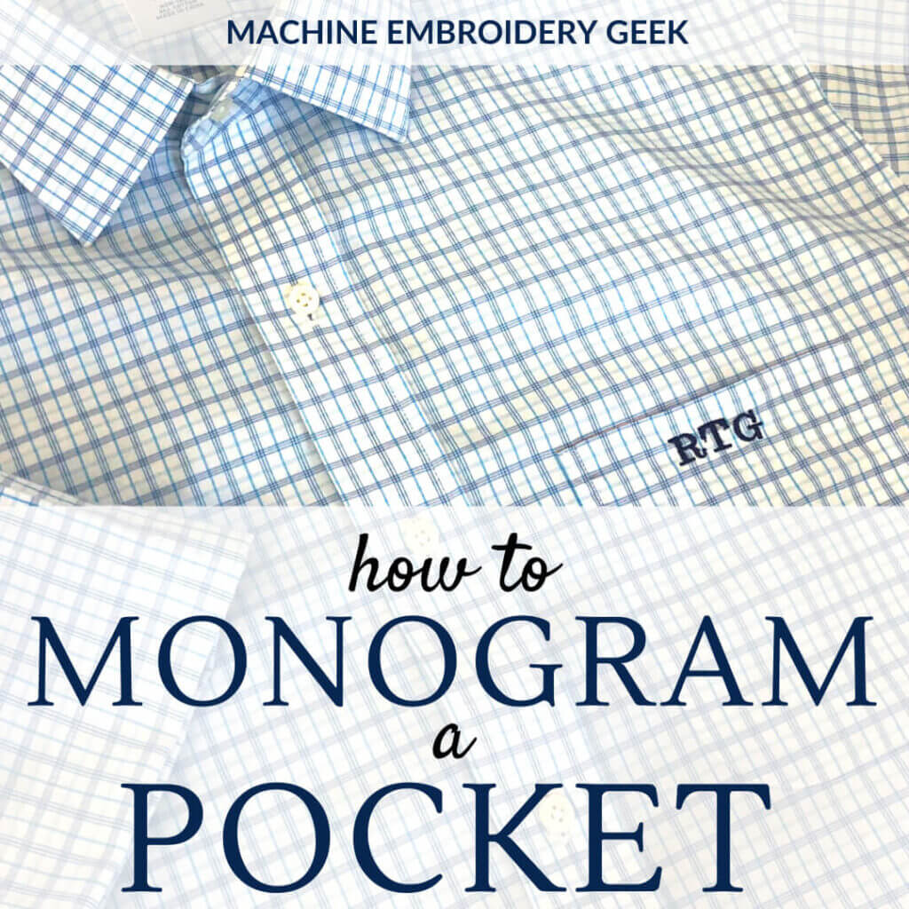 how to monogram a shirt pocket