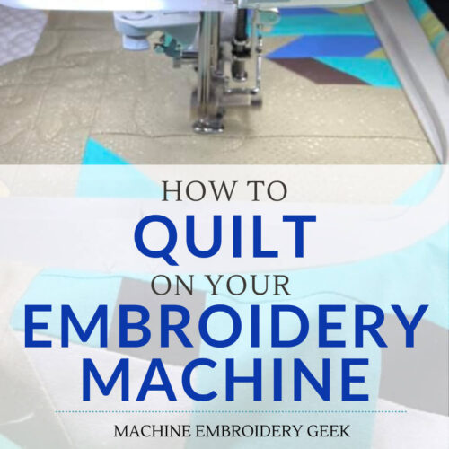 How to quilt on an embroidery machine