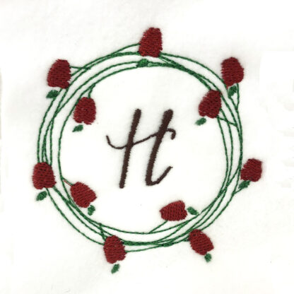 apple wreath embroidery design