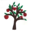 modern apple tree raw edge appliqué design