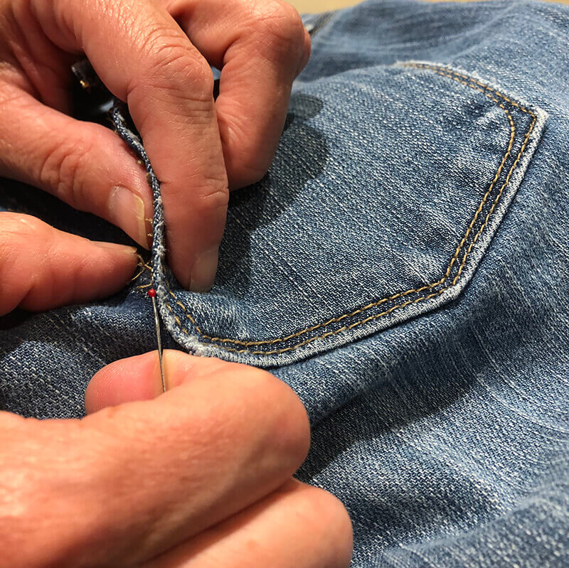 removing pocket on jeans