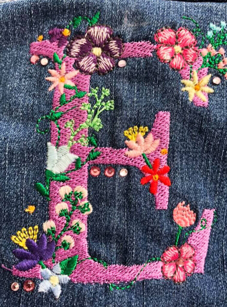 Machine embroidery on denim Machine Embroidery Geek