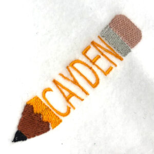 Back-to-school embroidery and appliqué design set