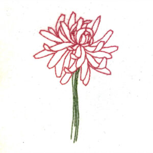 Sketchy mum embroidery design
