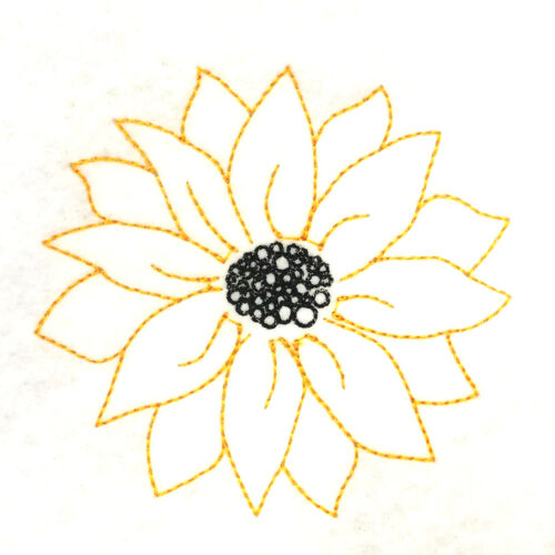 Sunflower sketch embroidery design Sunflower sketch embroidery design