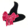 witch hat with bow raw edge applique