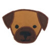 dog face appliqué
