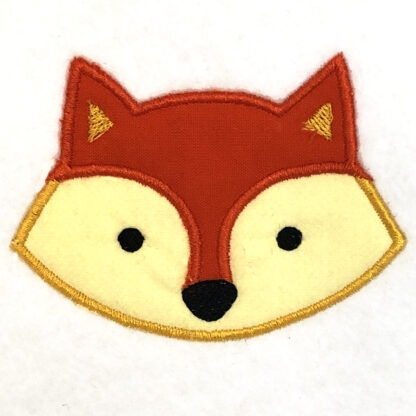 modern fox face appliqué design