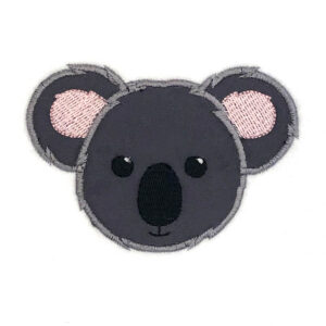 Cuddly koala face appliqué