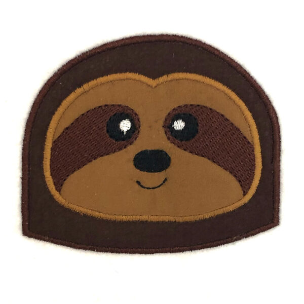sloth face applique
