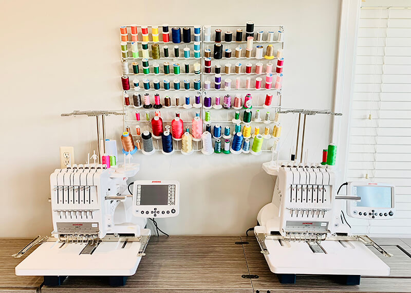 two embroidery machines will help boost your output
