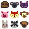 animal faces appliqué designs