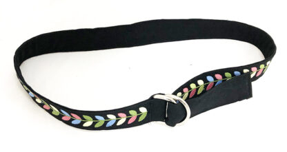 completed embroidered belt
