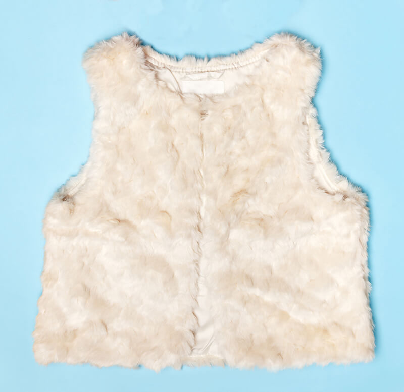 faux fur vest perfect for embroidery